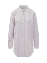 Liona Striped Shirt with Band Collar - EXTRA EXCLUSIVE WOMAN | $store$