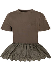 T-shirt a Maniche Corte con Balza Ricamata - Abbigliamento Bambini | $store$