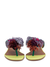 Flat thong sandals with decorative pom poms - EXTRA EXCLUSIVE WOMAN | $store$