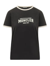 T-shirt with Front Print and Contrasting Trims - Moncler | $store$
