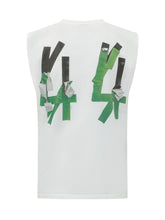 Sleeveless Cropped Jersey with Print - 44 Label Group | $store$