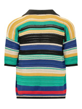 Striped Knitted Polo - Laneus | $store$