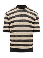 T-shirt in Maglia a Righe con Collo Alto - A Paper Kid | $store$