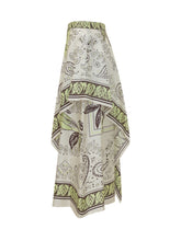 Asymmetric Midi Skirt with Print - New Collection | $store$