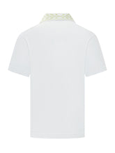 Polo Shirt with Embroidered Leaf Collar - Casablanca | $store$