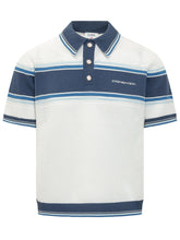 Mesh Knit Striped Polo Shirt - Casablanca | $store$