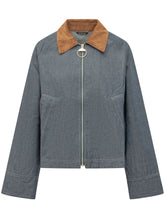 Jacket with Velvet Collar and Zip Closure - Barbour | $store$