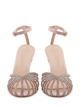 Heeled Sandals with Ankle Strap and Rhinestones - New Collection | $store$