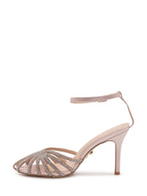 Heeled Sandals with Ankle Strap and Rhinestones - New Collection | $store$
