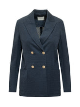 Double Breasted Blazer with Patch Pockets - Circolo | $store$