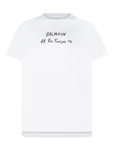 T-shirt with Front Print and Crew Neck - Balmain Kids | $store$