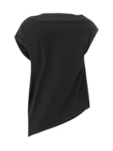 Boat Neck Top with Short Sleeves - Alpha Studio | $store$