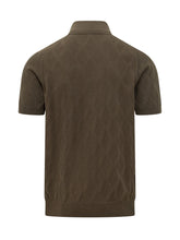 Polo Shirt with Geometric Pattern - Knit De Monsieur | $store$
