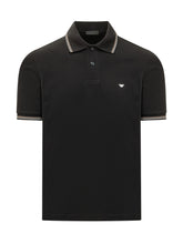 Polo with Striped Collar and Short Sleeves - Emporio Armani | $store$