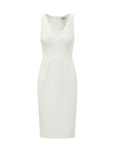 Sleeveless Midi Dress with Pleats - Elisabetta Franchi | $store$