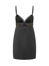 Mini Dress with Structured Cups and Decorative Straps - Elisabetta Franchi | $store$