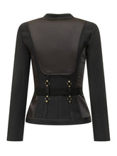 Belted Jacket with Deep Neckline - Elisabetta Franchi | $store$