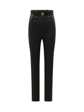 High Waist Trousers with Belt and Metal Details - Elisabetta Franchi | $store$