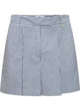 Pleated Shorts with Striped Pattern - Elisabetta Franchi | $store$