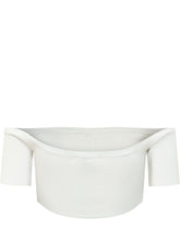 Knit Off Shoulder Top with Buttons - Elisabetta Franchi | $store$
