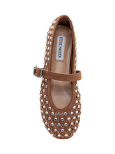 Perforated Ballet Flats with Rhinestones and Strap - New Collection | $store$