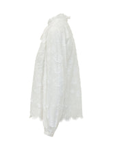 Long Sleeve Shirt with High Neck and Floral Embroidery - Michael Michael Kors | $store$