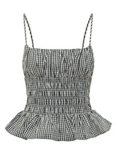 Gingham Smocked Top with Ruffle Hem - Michael Michael Kors | $store$