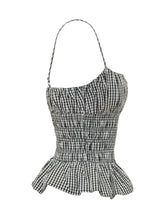 Gingham Smocked Top with Ruffle Hem - Michael Michael Kors | $store$