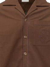 Brown Shirt with Ladder Stitch Details - Drole De Monsieur | $store$