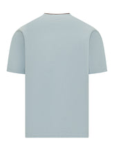 Light Blue T-Shirt with Embroidered Logo - Drole De Monsieur | $store$