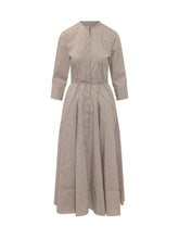 Striped Midi Dress with Belt - New Collection | $store$