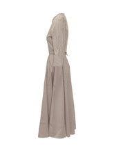 Striped Midi Dress with Belt - New Collection | $store$