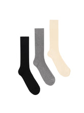 Three Pack Ribbed Socks with Embroidered Logo - Ami Alexandre Mattiussi | $store$