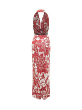 Halter Neck Long Dress with Floral Print Dancing Flowers - Dsquared2 | $store$