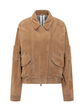 Bomber Jacket in Goat Suede - New Collection | $store$