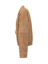 Bomber Jacket in Goat Suede - New Collection | $store$