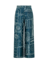 Wide Leg Pants with Geometric Print - Momoni Women | $store$