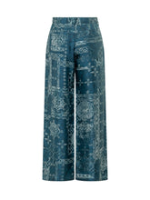 Wide Leg Pants with Geometric Print - Momoni Women | $store$