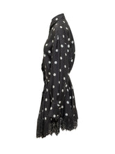 Polka Dot Dress with Lace inserts - New Collection | $store$