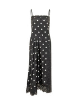 Midi Dress with Straps and Polka Dot Print - New Collection | $store$