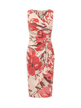 Dress with V-Neck Draped Waist and Floral Pattern - Chiara Boni | $store$