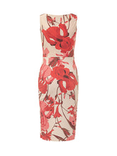 Dress with V-Neck Draped Waist and Floral Pattern - Chiara Boni | $store$