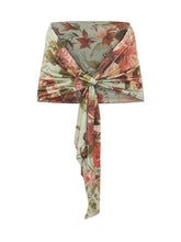 Multicolor Floral Print Jersey Stole with Front Knot - Chiara Boni | $store$