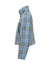 High Neck Jacket with Check Pattern - Burberry | $store$