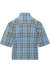 Short Sleeve Shirt with Collar and Check Pattern - Burberry | $store$