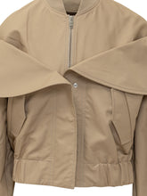 Cropped Bomber Jacket with Zip - Ganni | $store$