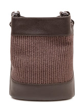 Bucket Bag Monda in Wicker with Woven Panel - New Collection | $store$