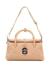 Hand Bag Dotta in Wicker with Flap - New Collection | $store$