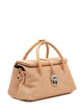 Hand Bag Dotta in Wicker with Flap - New Collection | $store$