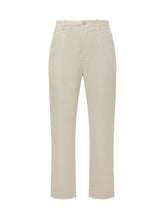 Cotton Tapered Pants with Pleats - Men | $store$